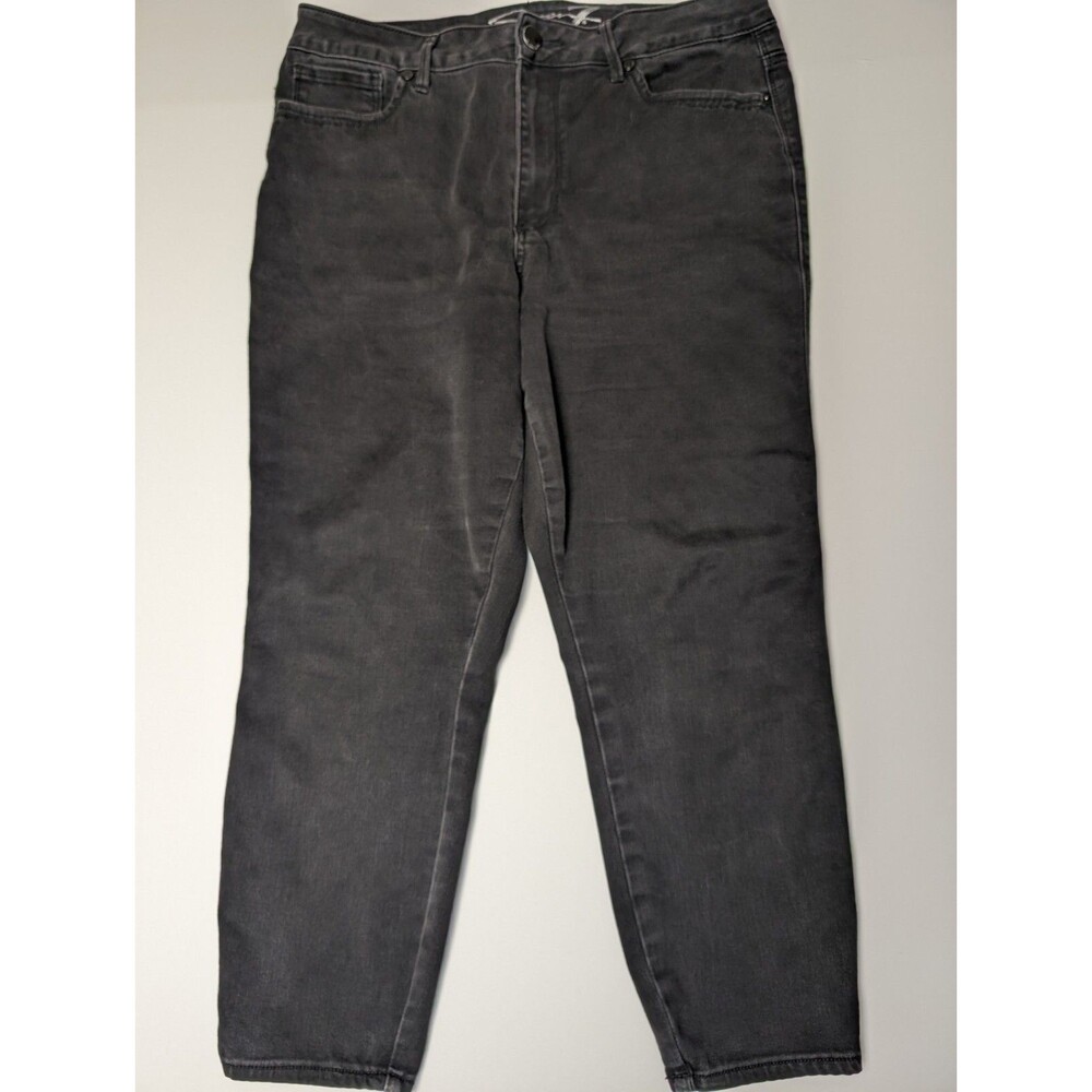 Seven7 Jeans Womens Size 16 Black Denim High Rise Skinny Ankle Goth Grunge Y2K